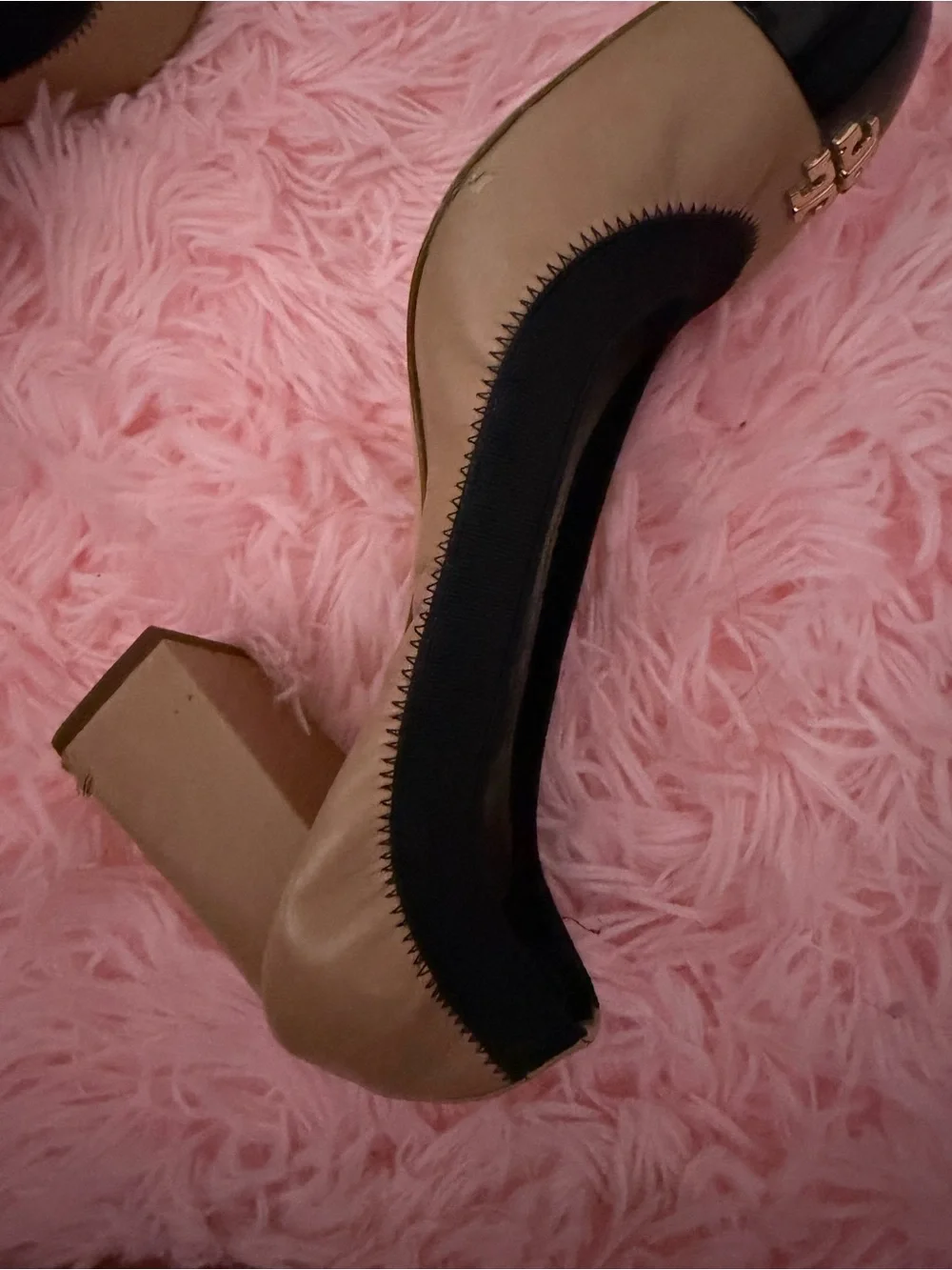 Tory Burch Beige Leather Jolie Heels